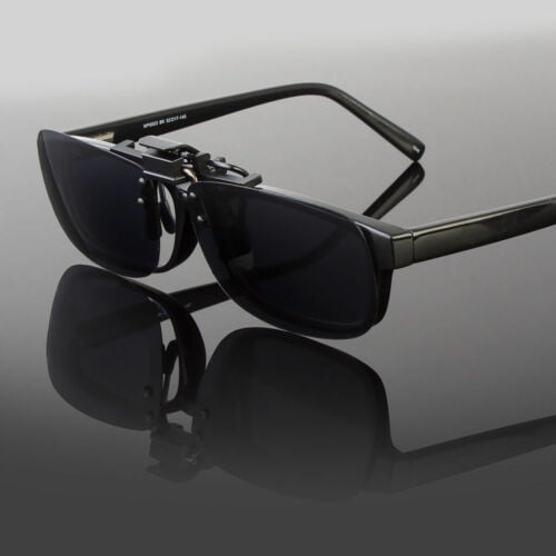 Silver Color Folder Sunglasses Clip On Flip Up Driving Glasses UV 400 Protective